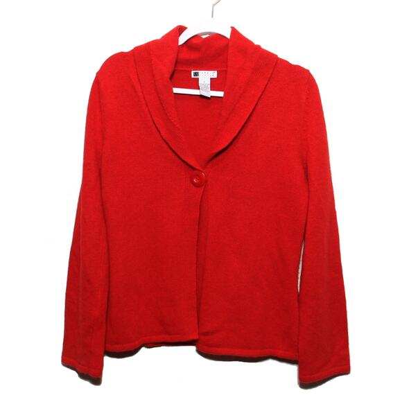 NEW Vintage Carole Little One Button Angora Blend Cardigan Sweater Size Large - Picture 1 of 9